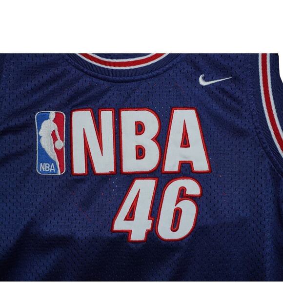 Vintage Nike NBA #46 Jersey – Youth L (16-18) – Red White Blue Stars - Picture 4 of 6